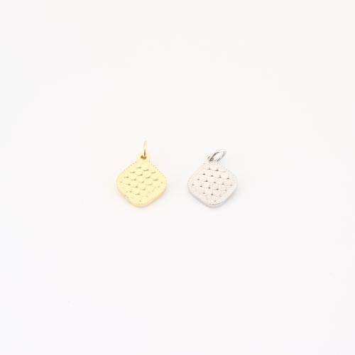 Messing Smykker Vedhæng, Geometrisk mønster, forgyldt, du kan DIY, flere farver til valg, 14x10x1mm, Solgt af PC