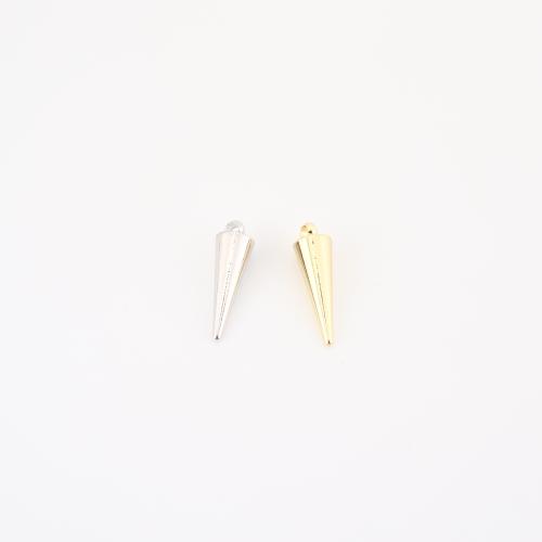 Messing Smykker Vedhæng, Geometrisk mønster, forgyldt, du kan DIY, flere farver til valg, 16x5x5mm, Solgt af PC