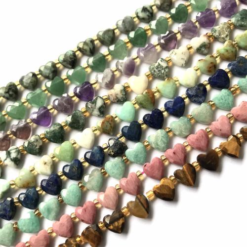 Gemstone Jewelry Beads Heart DIY  & faceted Sold By Strand