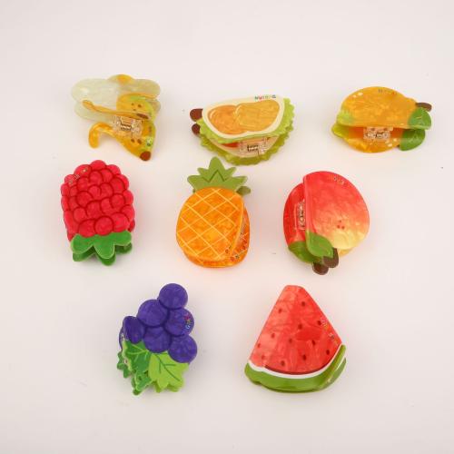 Acrylic Hair Claw Clip Fruit handmade & for woman Sold By PC