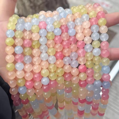 Syntetisk ædelsten Bead, Runde, du kan DIY & forskellig størrelse for valg, flerfarvede, Solgt af Strand