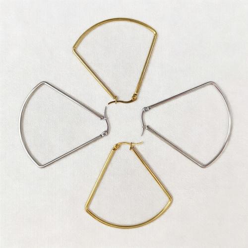 304 Cruach dhosmálta Lever Ar ais Earring, Patrún Geoiméadrach, plátáilte, jewelry faisin & unisex, dathanna níos mó le haghaidh rogha, 50x50mm, Díolta De réir Péire