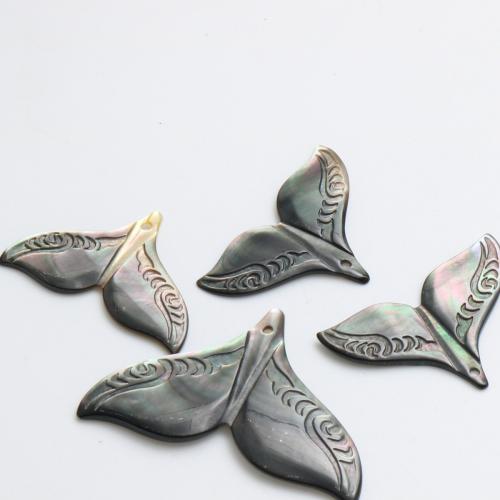 Natural Black Shell Pendants Carved DIY Sold By PC