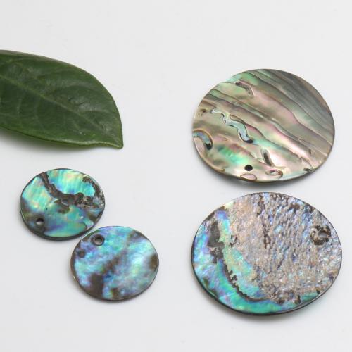 Natural Abalone Shell Pendants Flat Round polished DIY Sold By PC