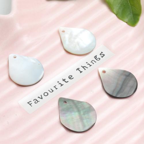Naturlig svart Shell Halsband, Dropp, DIY, 21x26.40mm, Säljs av PC