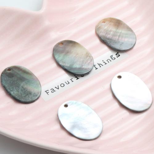 Natural Black Shell Riipukset, Kuori, Flat Oval, tee-se-itse, 25.30mm, Myymät PC