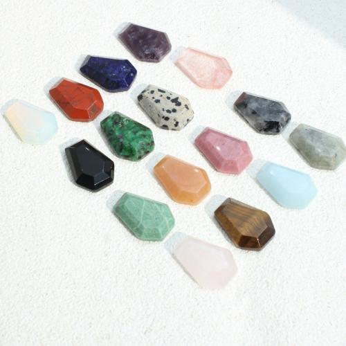 Edelstein Anhänger Schmuck, Sechseck, poliert, DIY & verschiedenen Materialien für die Wahl & facettierte, 26x16x6mm, verkauft von PC