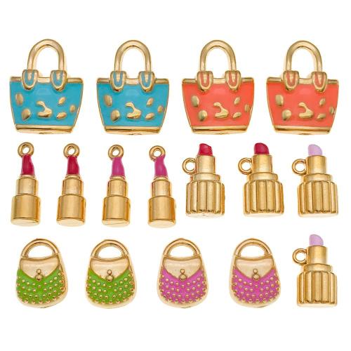 Jóias Pingentes de aço inoxidável, Aço inoxidável 304, cromado de cor dourada, DIY & Vario tipos a sua escolha & esmalte, vendido por PC