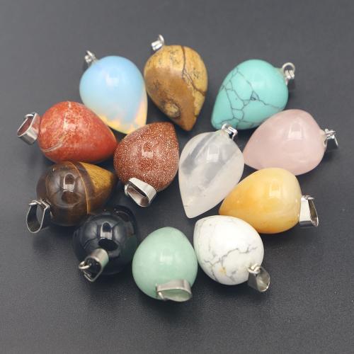 Edelstein Anhänger Schmuck, Tropfen, poliert, DIY & verschiedenen Materialien für die Wahl, 22x16mm, verkauft von PC