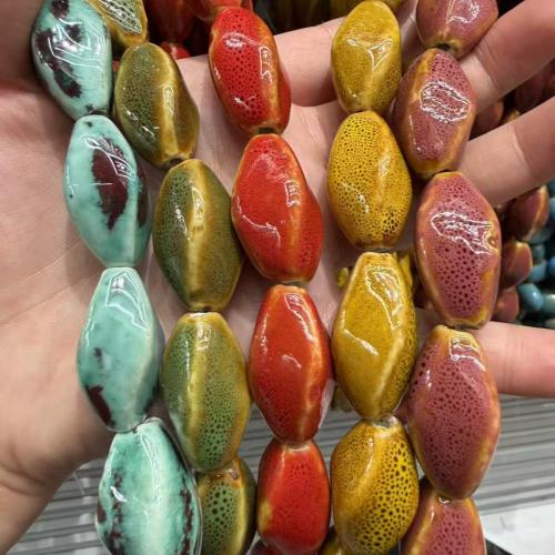 PorseleinJuwelen Beads, Porselein, DIY, meer kleuren voor de keuze, 31x19mm, 100pC's/Bag, Verkocht door Bag