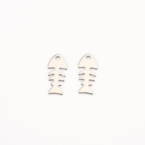 Pendants Jewelry Cruach dhosmálta, 304 Cruach dhosmálta, Éisc, DIY, dath bunaidh, 18x8x1mm, 100ríomhairí pearsanta/Lot, Díolta De réir Lot