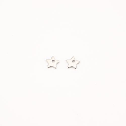 Cruach dhosmálta Flower siogairlín, 304 Cruach dhosmálta, Star, DIY, dath bunaidh, 6x6x1mm, 100ríomhairí pearsanta/Lot, Díolta De réir Lot