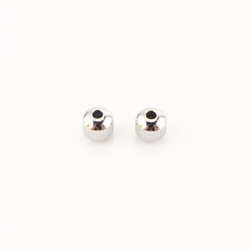 Cruach dhosmálta coirníní Spacer, 304 Cruach dhosmálta, DIY, dath bunaidh, 7x7x7mm, 100ríomhairí pearsanta/Lot, Díolta De réir Lot
