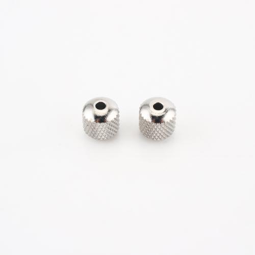 Cruach dhosmálta coirníní Spacer, 304 Cruach dhosmálta, DIY, dath bunaidh, 8x8x8mm, 100ríomhairí pearsanta/Lot, Díolta De réir Lot
