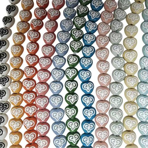 Perles bijoux en porcelaine, style folk & DIY & émail, plus de couleurs à choisir, 15x16mm, 25PC/sac, Vendu par sac