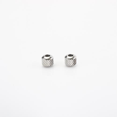 Cruach dhosmálta coirníní Spacer, 304 Cruach dhosmálta, DIY, dath bunaidh, 6x6x6mm, 100ríomhairí pearsanta/Lot, Díolta De réir Lot