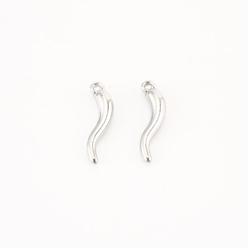 Pendants Jewelry Cruach dhosmálta, 304 Cruach dhosmálta, DIY, dath bunaidh, 21x6x4mm, 20ríomhairí pearsanta/Lot, Díolta De réir Lot