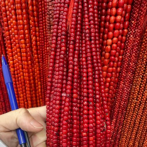 Természetes korall gyöngyök, DIY & különböző méretű a választás, Naponta eladott Kb 38 cm Strand