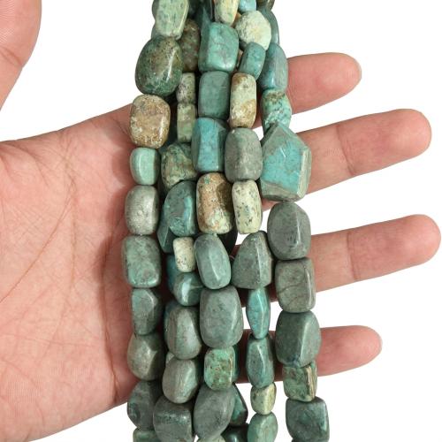 Turkos pärlor, Natural Turquoise, DIY, 20x14.50mm, Såld Per Ca 38 cm Strand