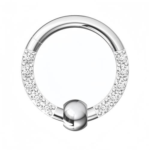 304 Cruach dhosmálta Srón Piercing Jewelry, plátáilte, unisex & méid éagsúla do rogha & micrea réiteach zirconia ciúbach, dathanna níos mó le haghaidh rogha, Díolta De réir PC