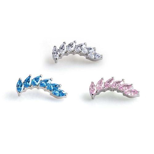Titan Legierung Intimschmuck Ohrring Ergebnisse, Pferdeauge, DIY & Micro pave Zirkonia, keine, 11.60x4.90mm, verkauft von PC