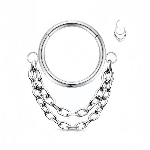 316L Cruach dhosmálta Srón Piercing Jewelry, plátáilte, unisex & méid éagsúla do rogha, dathanna níos mó le haghaidh rogha, Díolta De réir PC