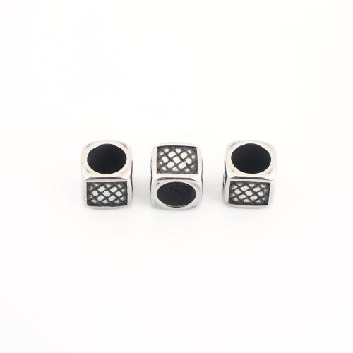 Branelli Dell'acciaio inossidabile del distanziatore, 304 acciaio inox, Cubo, Vintage & DIY, colore originale, 8x8x8mm, Venduto da PC