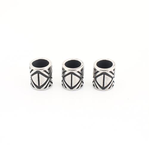 Acier inoxydable Spacer Perles, Acier inoxydable 304, tube rond, Vintage & DIY, 10x9x9mm, Vendu par PC