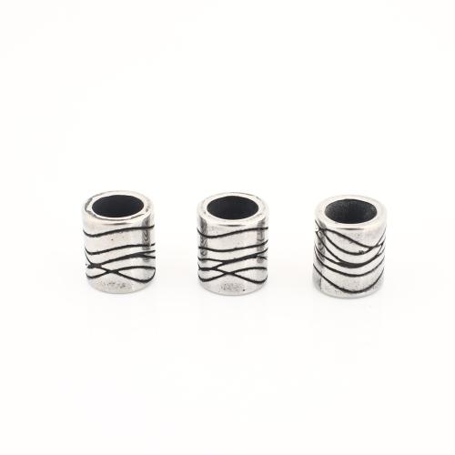 Acier inoxydable Spacer Perles, Acier inoxydable 304, tube rond, Vintage & DIY, 10x9x9mm, Vendu par PC