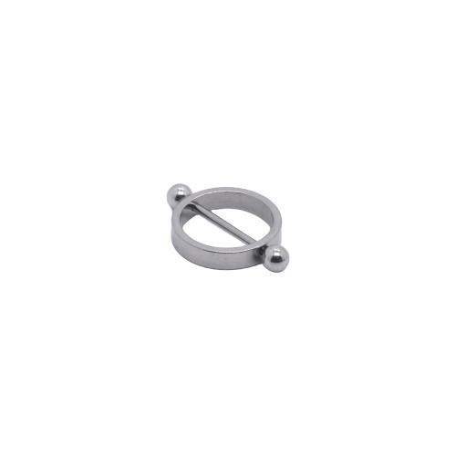 304 rustfrit stål brystvorte ring, forgyldt, for kvinde & hule, flere farver til valg, 30x20mm, Solgt af PC
