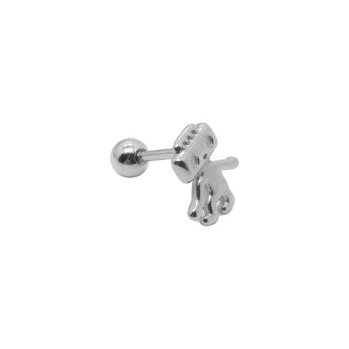 304 acciaio inox orecchino piercing, lucido, stili diversi per la scelta & per la donna, colore originale, Venduto da coppia