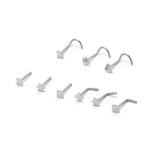 316 Cruach dhosmálta Srón Piercing Jewelry, unisex & stíleanna éagsúla do rogha, dath bunaidh, Díolta De réir PC
