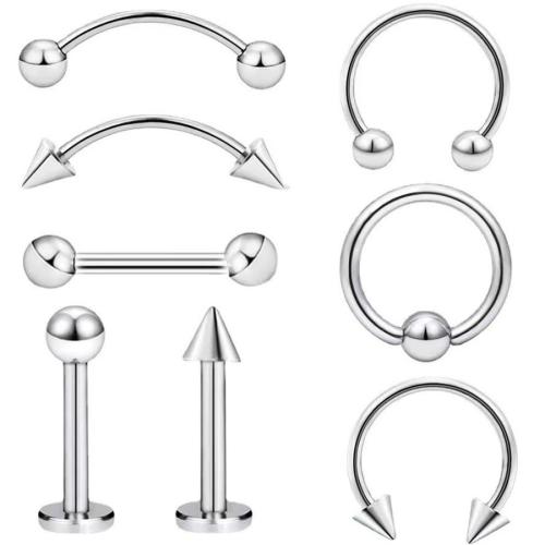 304 roestvrij staal Neus Piercing Jewelry, plated, uniseks & verschillende stijlen voor de keuze, Verkocht door PC