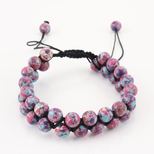 pierre gemme bracelet, Rond, Double couche & unisexe, Vendu par PC