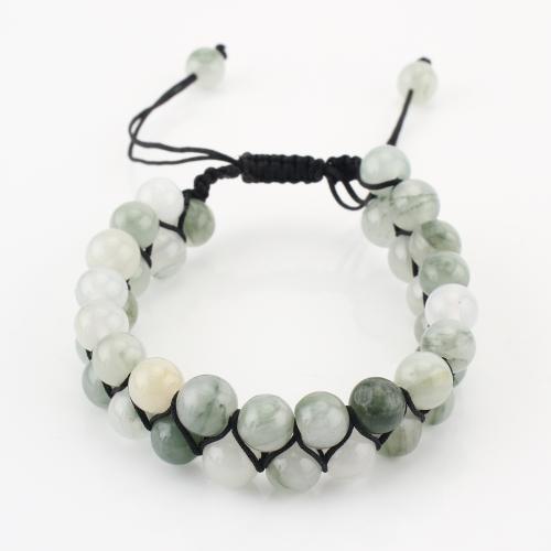 pierre gemme bracelet, Rond, Double couche & unisexe, Vendu par PC