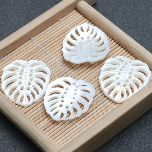 Ciondoli di conchiglia, Foglia di acero, Inciso, DIY, 21.80x24.60mm, Venduto da PC