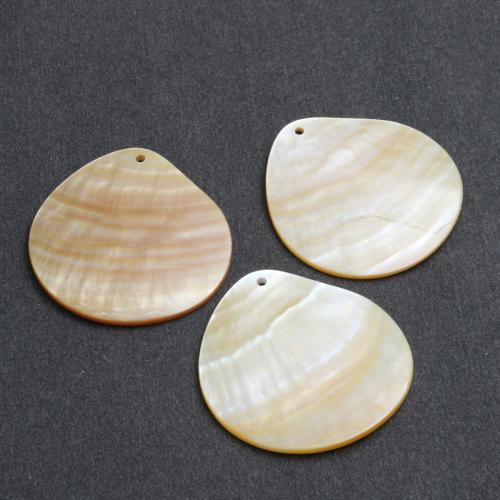 Ciondoli a conchiglia gialla naturali, DIY, 45.40x2.10x46.50mm, Venduto da PC