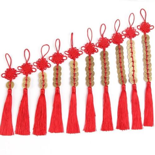 Terylene Cord Viseći ukrasi, s Cink Alloy, Kineska Knot, ručno izrađen, različite veličine za izbor, Prodano By PC