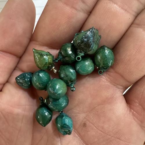 Torkade blommor Hänge, Blomma, epoxi klistermärke, DIY, grön, pendant size 15*9mm-14*8mm, Säljs av PC