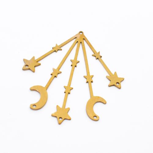 Μενταγιόν Brass Κοσμήματα, Ορείχαλκος, DIY, αρχικό χρώμα, 50x54mm, Sold Με PC