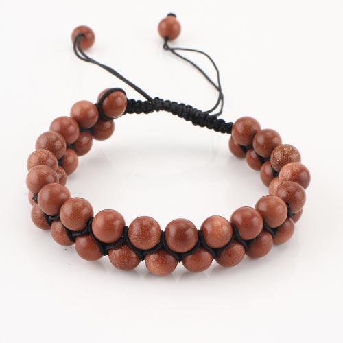 pierre gemme bracelet, Rond, Double couche & unisexe, henné, Vendu par PC