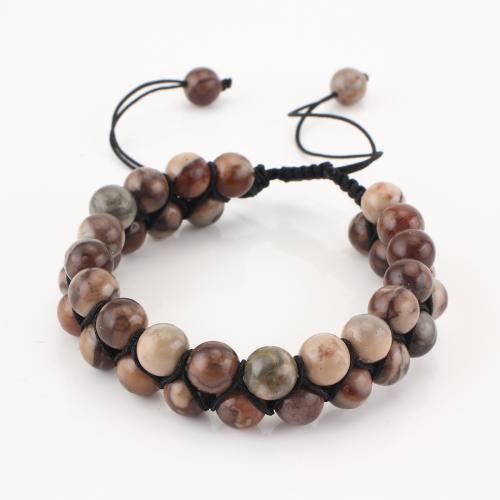 pierre gemme bracelet, Rond, Double couche & unisexe, Vendu par PC