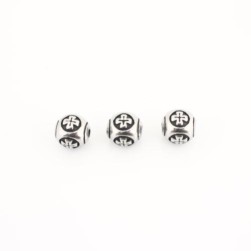 Grânulos de espaçador de aço inoxidável, Aço inoxidável 304, Vintage & DIY, 8x8x8mm, vendido por PC