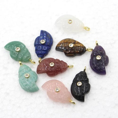 Gemstone Pendants Jewelry Conch polished DIY & with rhinestone Sold By PC