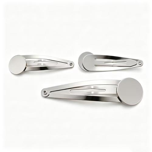 Achados de grampo de cabelo, ferro, DIY, clip length 50mm, round inner diameter 18mm, 3000PCs/Lot, vendido por Lot