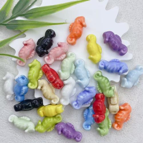 Porcelánové šperky Korálky, Porcelán, Seahorse, vypalovací lak, DIY & různé velikosti pro výběr, více barev na výběr, 100PC/Bag, Prodáno By Bag