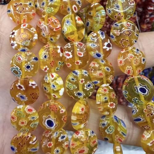 Abalorios de Cristal de Murano Estilo Millefiori, hecho a mano, Bricolaje, más colores para la opción, 12mm, aproximado 30PCs/Sarta, Vendido por Sarta
