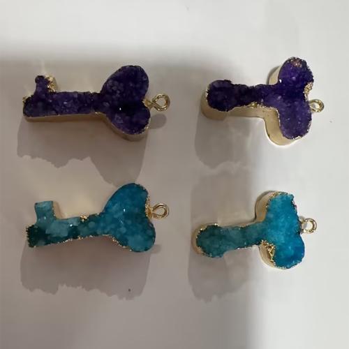 Pendants Grianchloch Nádúrtha, le Sinc Alloy, plátáilte, DIY & stíleanna éagsúla do rogha, Poll:Thart 1.5mm, Díolta De réir PC