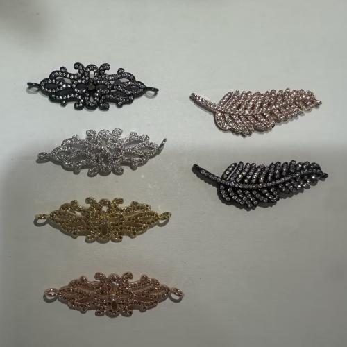 Conector de Micro Pavé de Zirconía Cúbica en Latón, metal, chapado, Bricolaje & diferentes estilos para la opción & micro arcilla de zirconia cúbica, 10PCs/Grupo, Vendido por Grupo