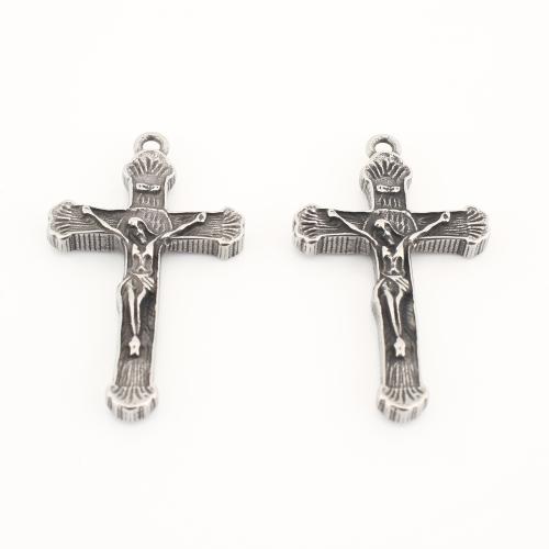 Stainless Steel Cross Pendants 304 Stainless Steel vintage & DIY original color Sold By PC